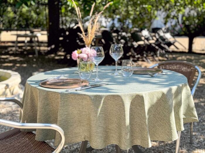 nappe polyester uni effet lin – Image 3