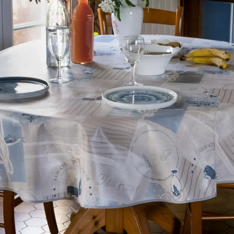 Toile cirée déco Bleu azur
