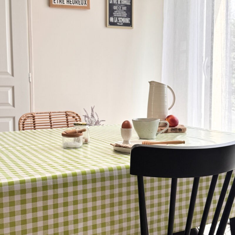 Toile cirée Déco modèle Vichy vert