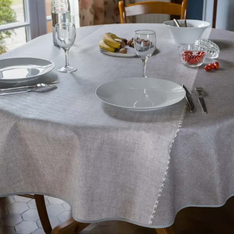Toile cirée déco étoffe gris