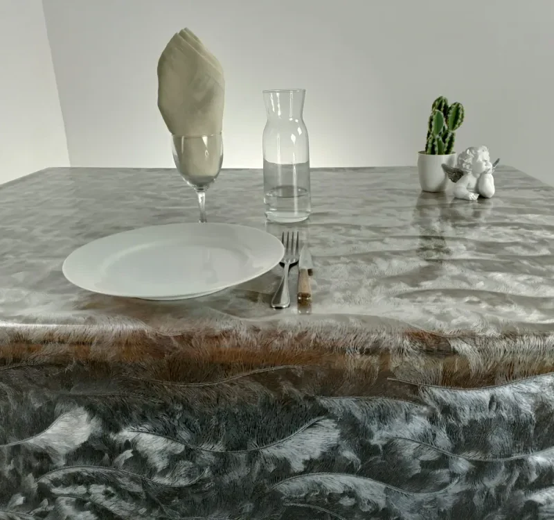 Toile cirée transparente Plume