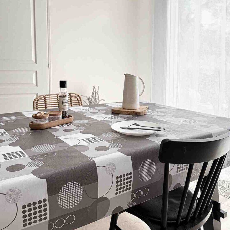 Toile cirée déco Zoe gris