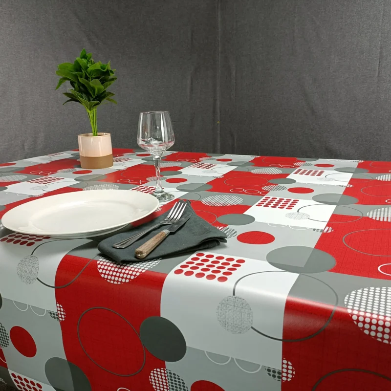 Toile cirée déco Zoe rouge