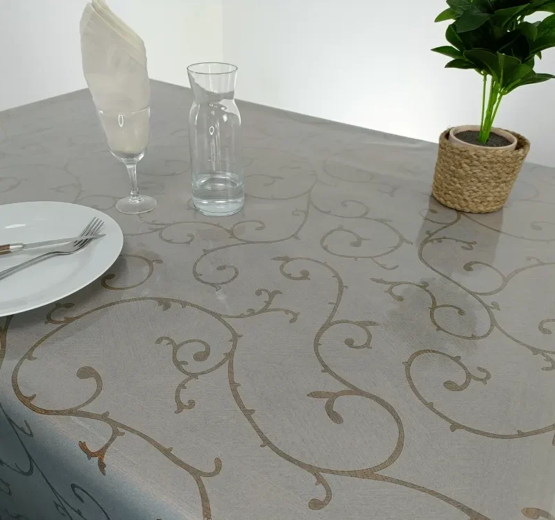 Toile cirée transparente Volute